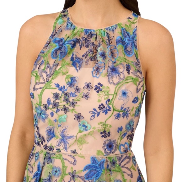 NWOT Adrianna Papell Women's Embroidered Fit and Flare Dress, Size 10 - Picture 5 of 12
